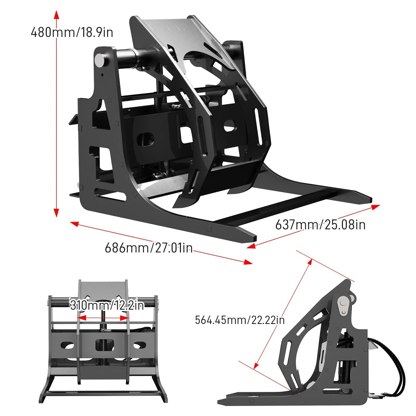 Mini Skid Steer Loader 23HP Tracked Loader 2 cylinder with 2attachment Free Ship
