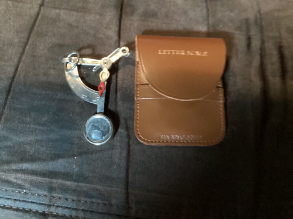 Nice West German made Letter Scale with Leather Case