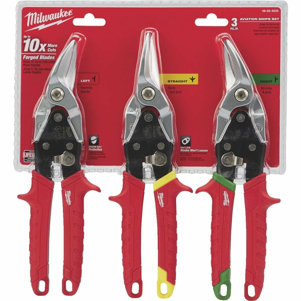 Milwaukee 3-Piece Aviation Snip Set