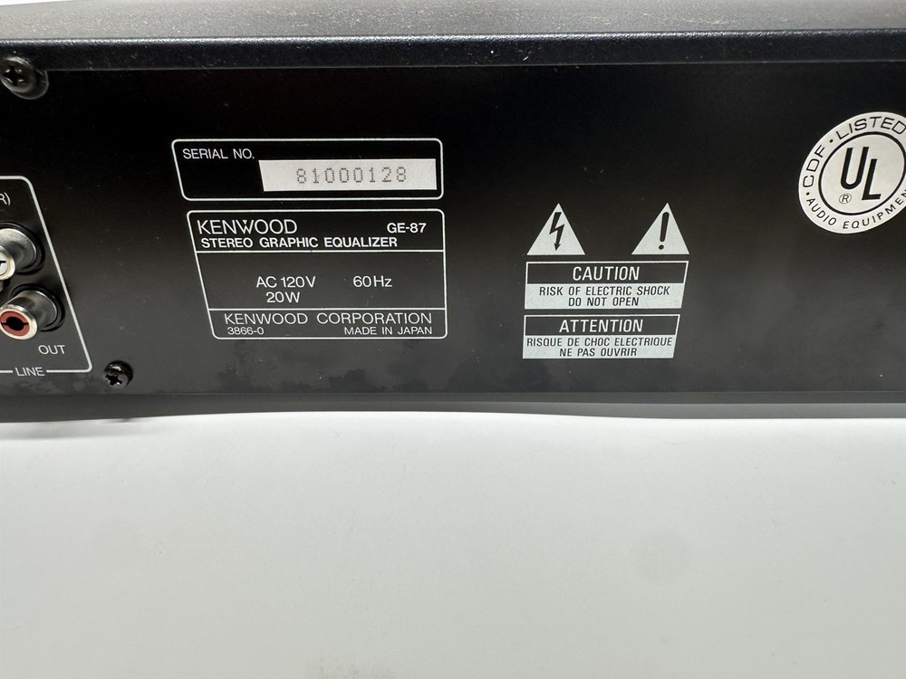 Kenwood Graphic Equalizer GE-87