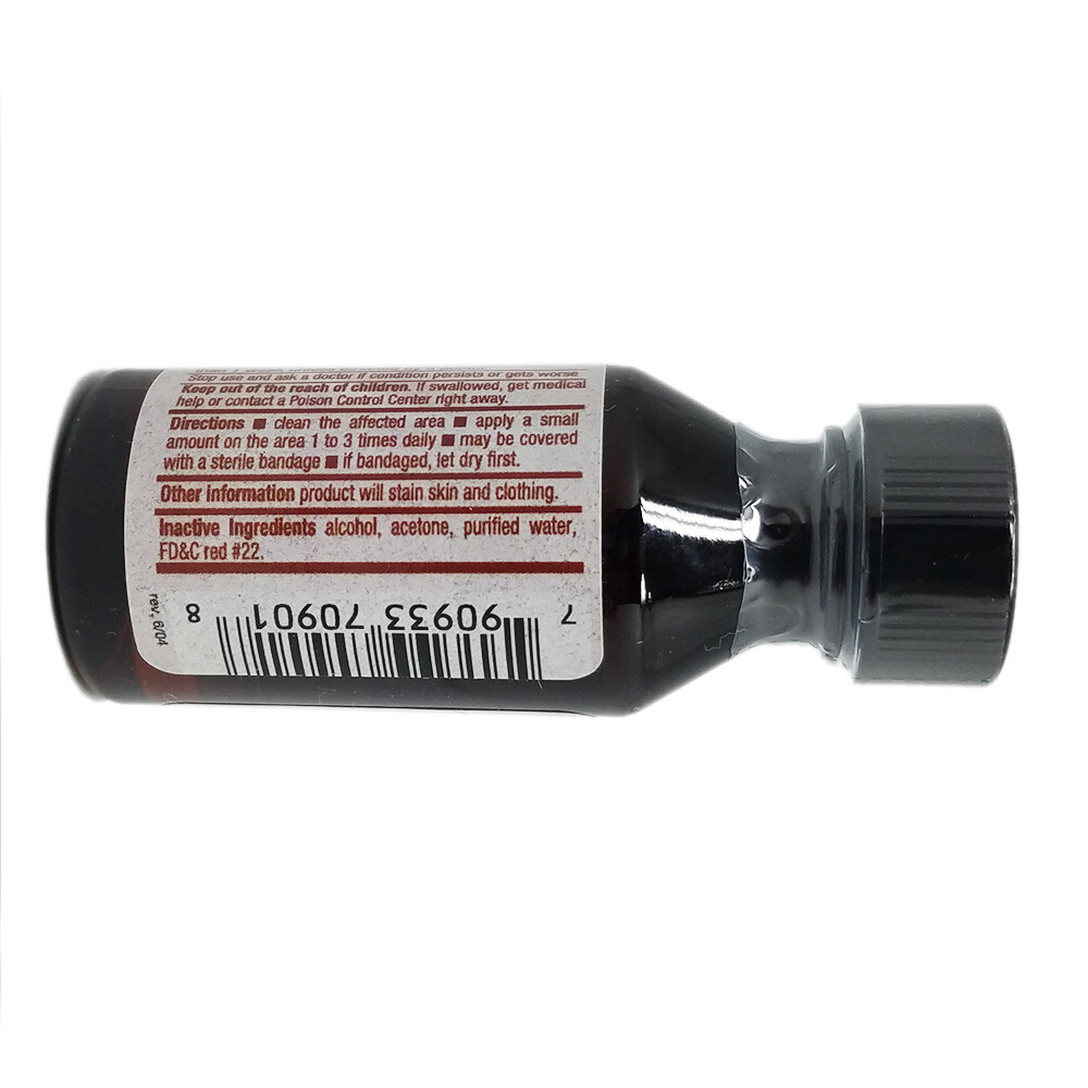 Germa Merthiolate Tincture. Antiseptic for Minor Injuries. 1 Oz. Red. Pack of 3