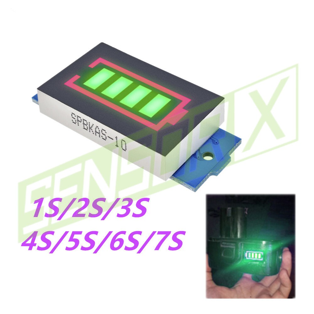 1S-7S Li-ion 18650 BMS Battery Capacity Level Display LED Indicator Meter Module