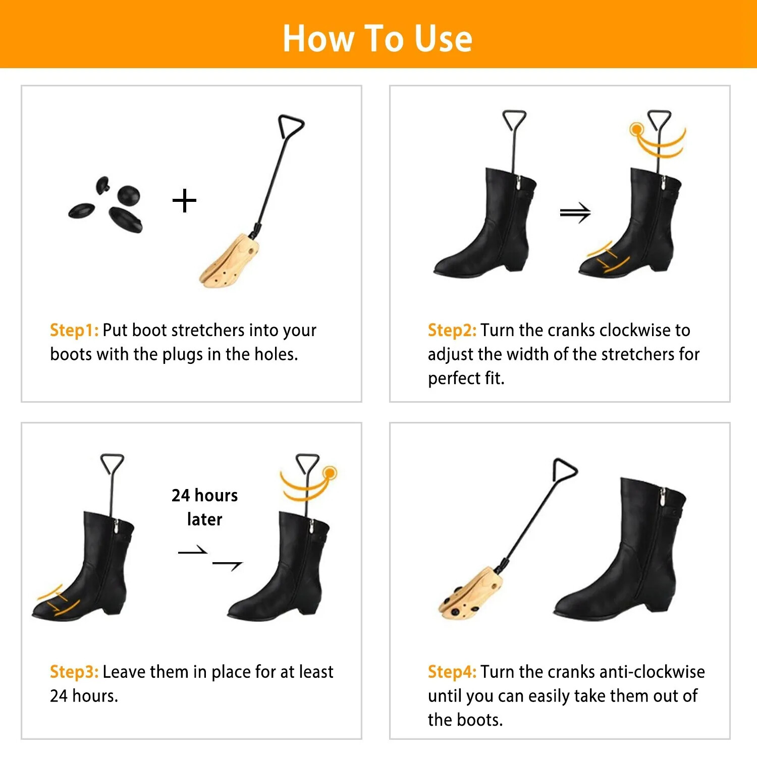 2PCS Wooden Boot Stretcher Adjustable Shoe Shaper Widener Expander for Men Women