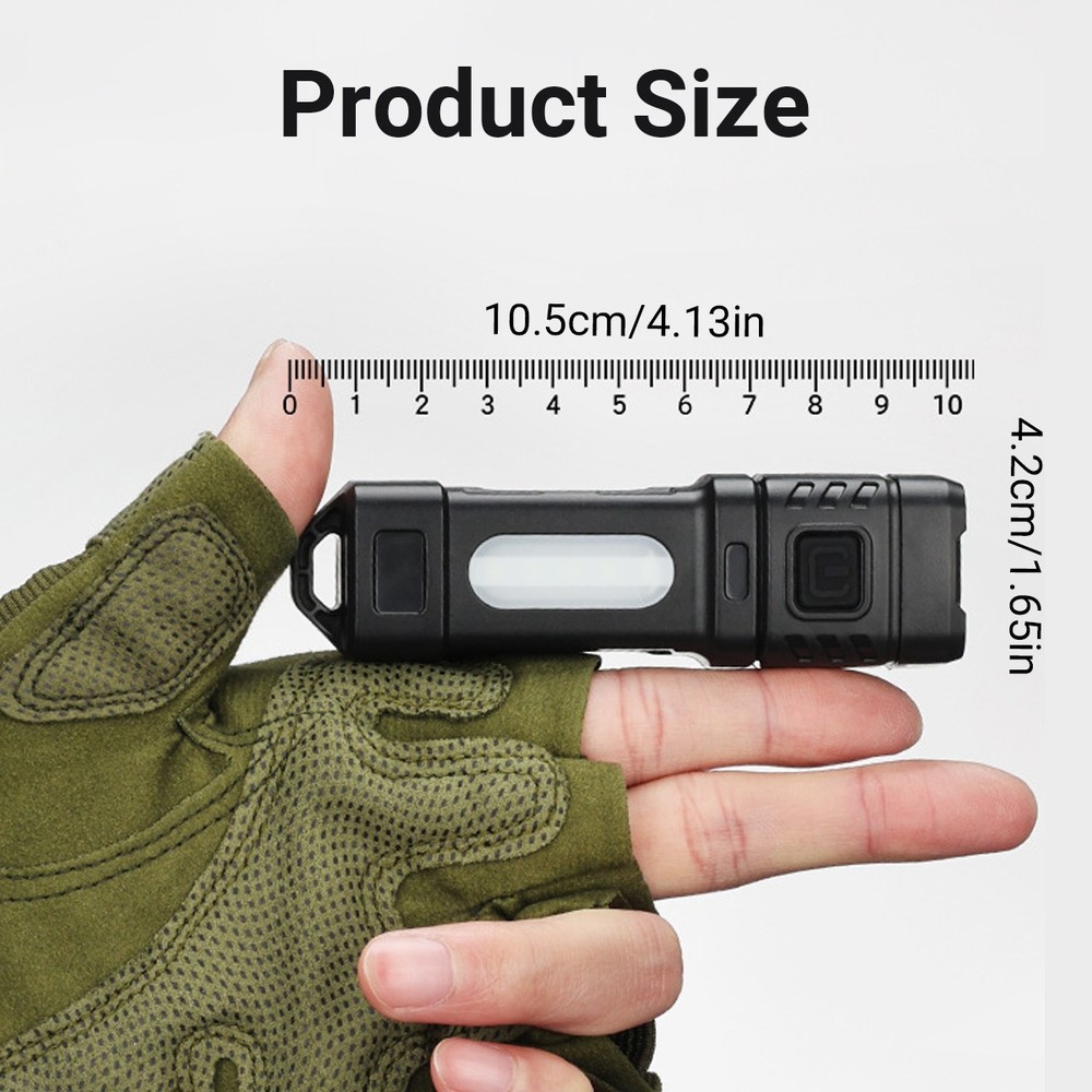 5x Mini Flashlight Rechargeable EDC Pocket Flashlights LED Small LED Work Lights