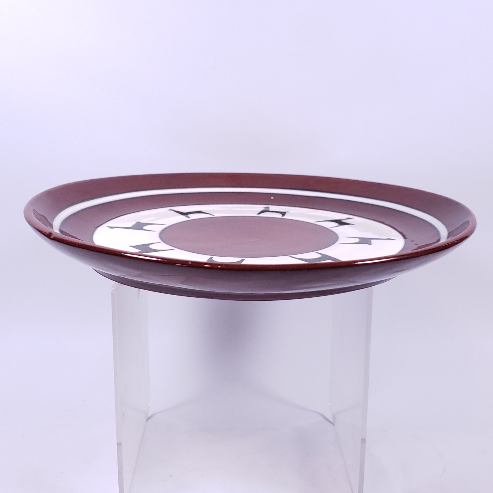 LOS REYES PERU Redware Llama Alpaca Folk Art Pottery Decorative PLATE SET