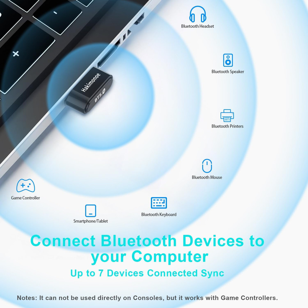 Mini USB Bluetooth 5.4 Adapter for Laptop PC, Wireless Transmitter Dongle for...