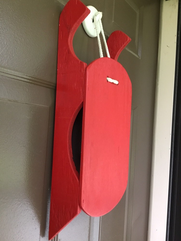 Red Wooden Sled 18” Long
