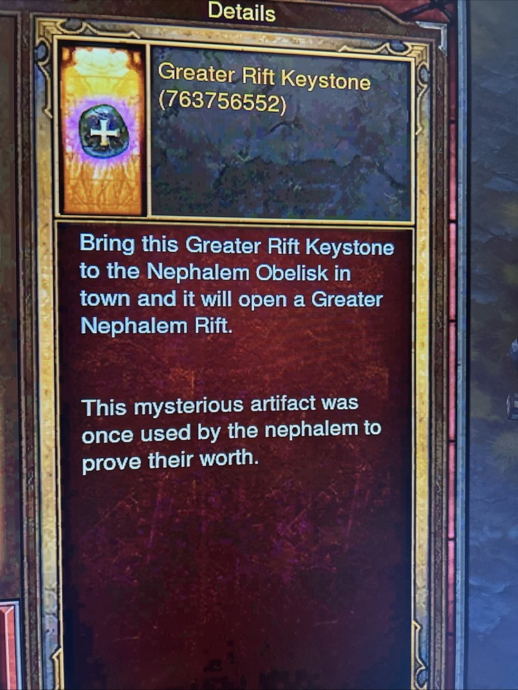 Diablo 3 Greater Rift Keys