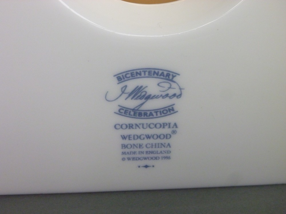 Wedgwood Cornucopia Clock & Candlestick Mantle Set