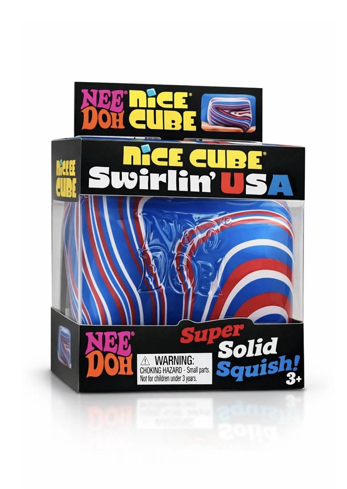 NEEDOH Nice Cube Swirlin' USA Super Solid Squish NEW Authentic
