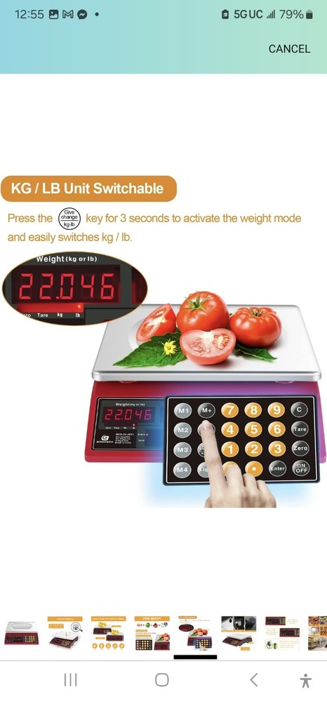 Bromech Price Computing Scale 66lb Digital Rechargeable Bcs-30-je21