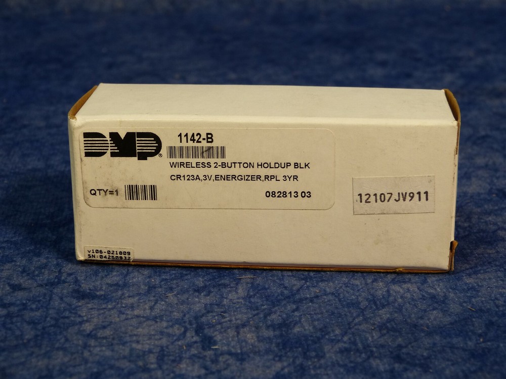 DMP Security 1142-B Wireless 2-Button Holdup Black (BN363)