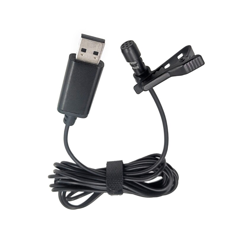 USB 2.0 Mini Lavalier Lapel Buttonhole Mini Microphone For Camera Phone Laptop