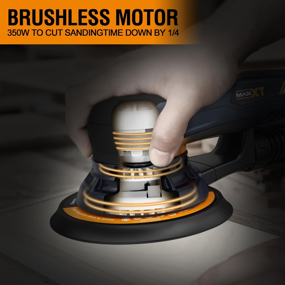 Electric 5mm Random Orbital Sander with Tool Case, Variable Speed Palm Sander...