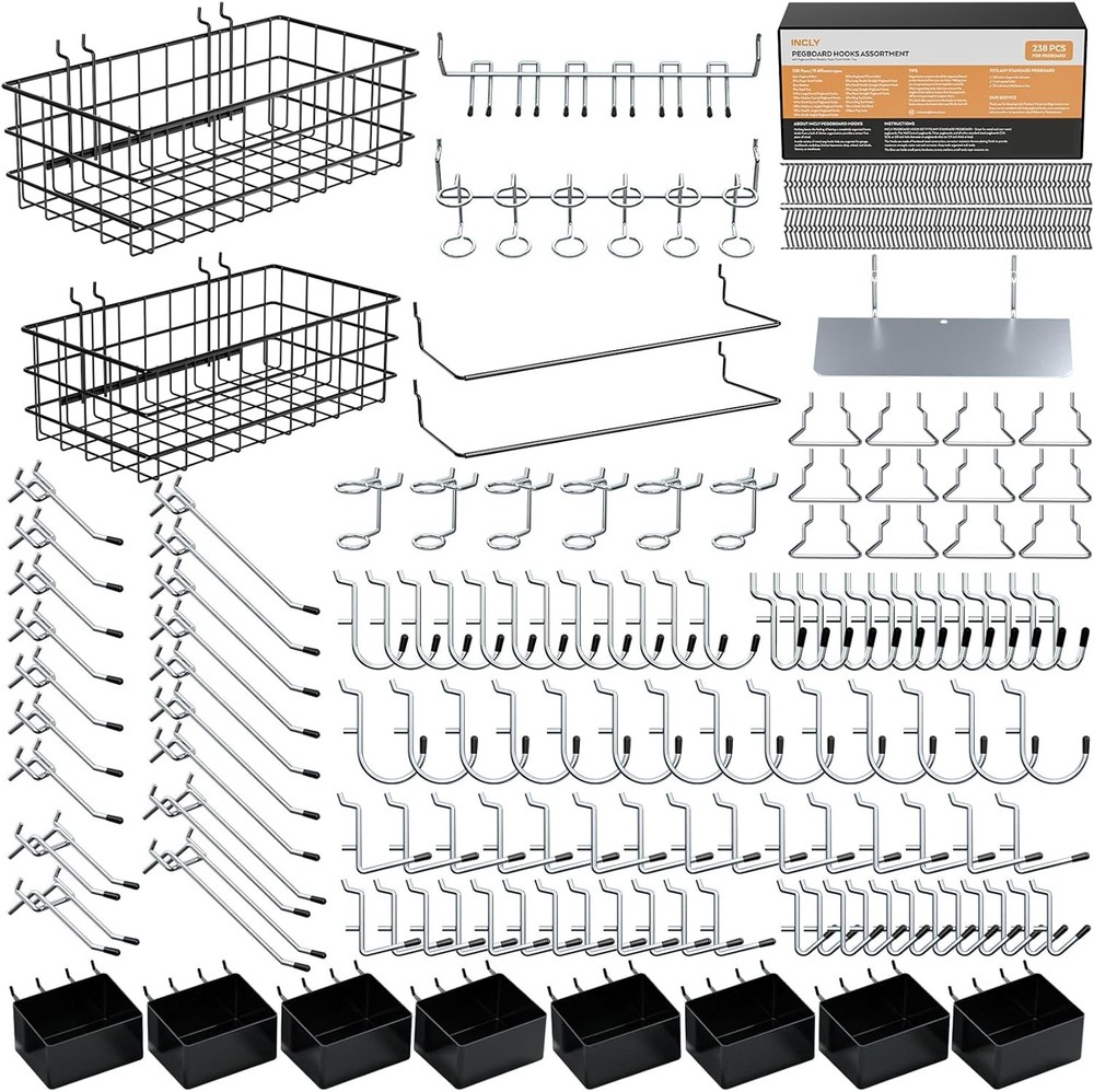 Pegboard Hooks and Accessories Kit