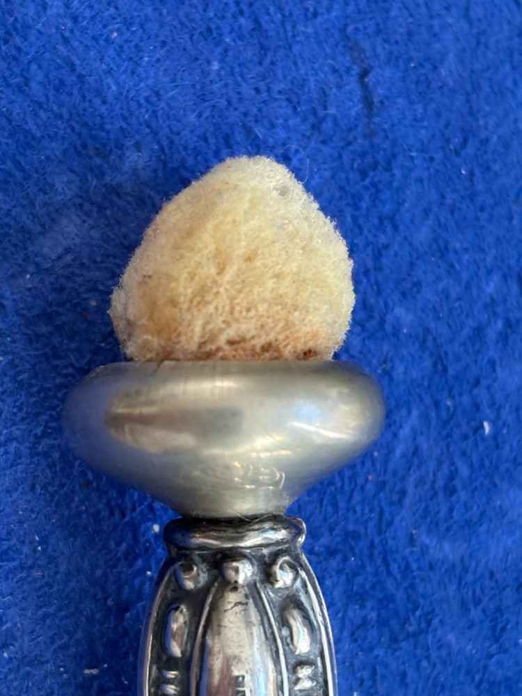 STAMP, SPONGE, LETTER, STAMP, E STERLING SILVER
