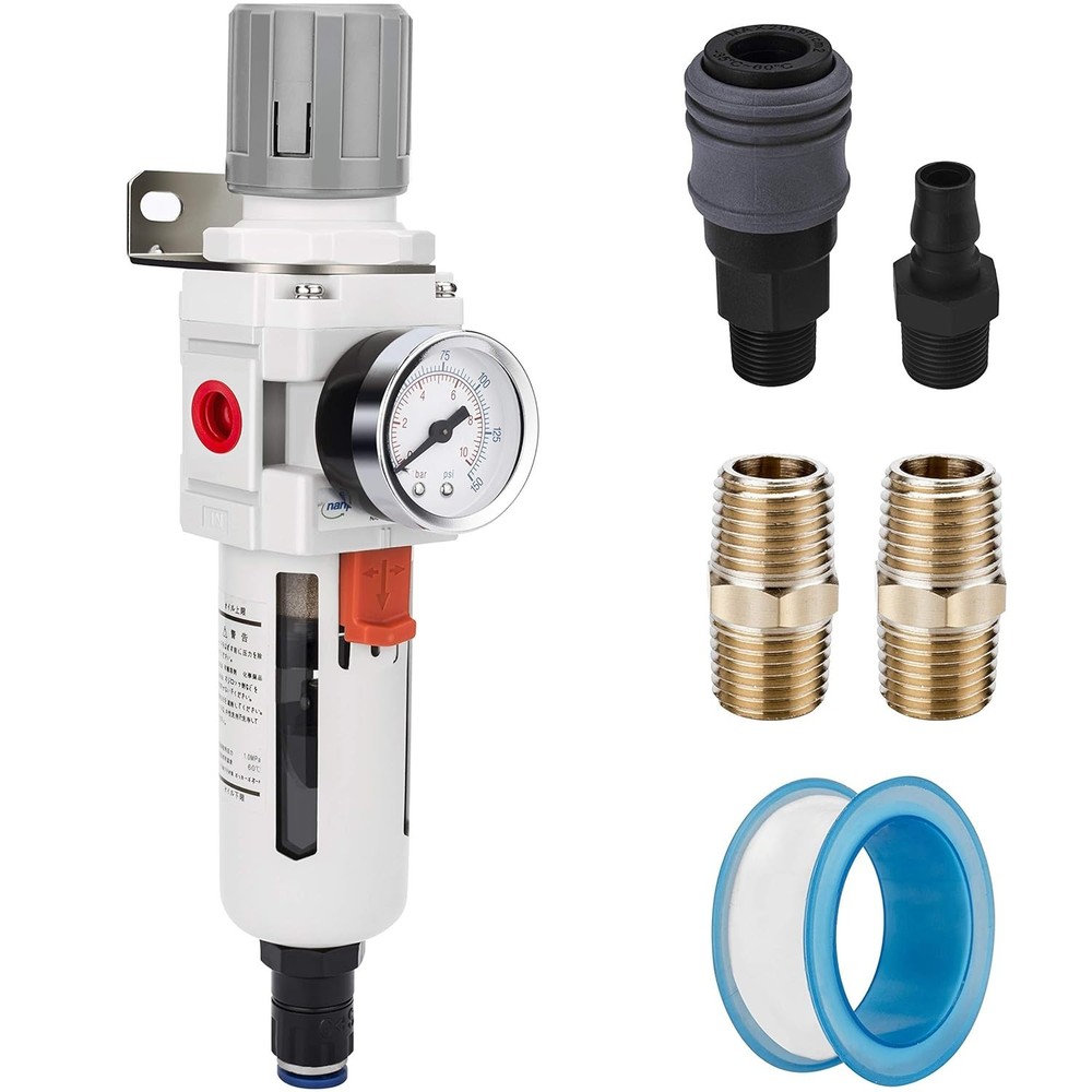 5 Micron Brass Compressed Air Filter Regulator Combo for Precision Performance