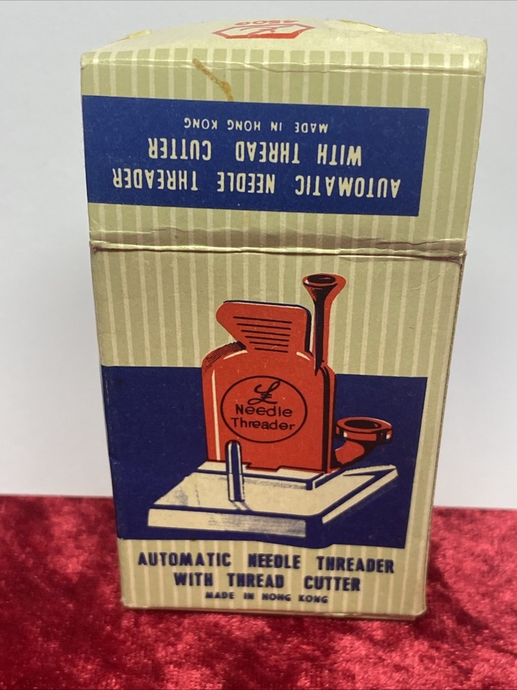 Vintage 1970's Automatic Needle Threader & Thread Cutter w/Original Box & Inst
