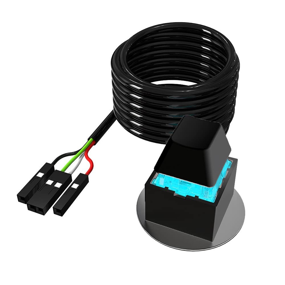 DKE Desktop Computer Power Switch 2.1cm X / 2.5cm thickness, Black