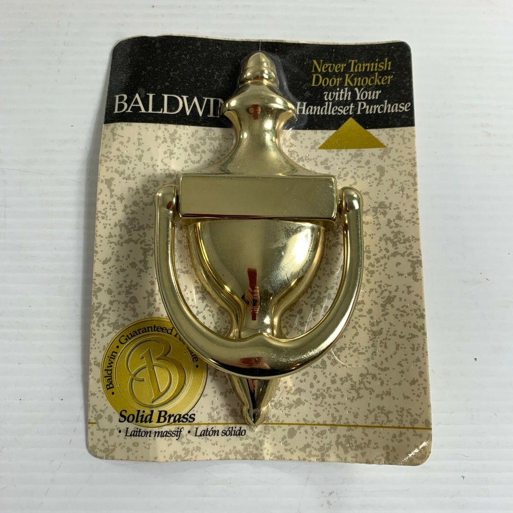 Baldwin Solid Brass Door Knocker 6.5" X 3.5" New