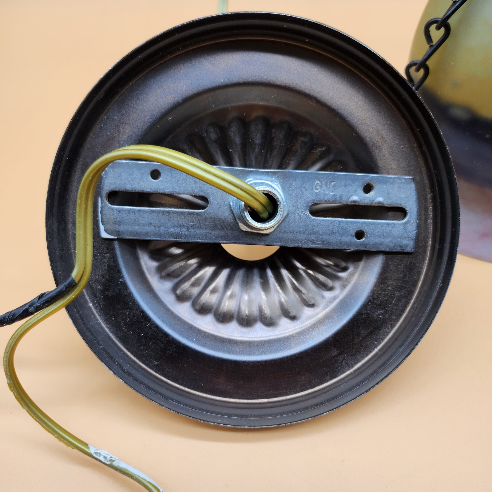 Vintage Art Glass Hanging Ceiling Pendant Light Fixture