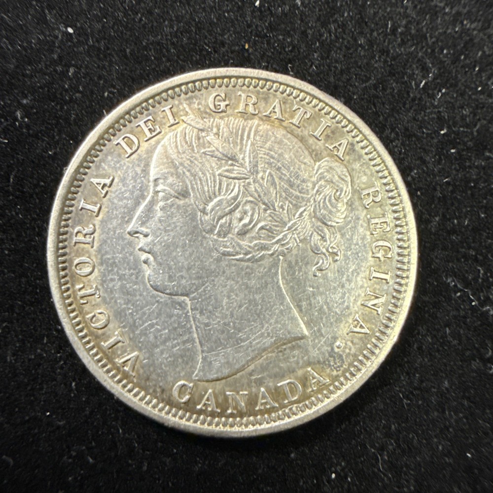 1858 Canada Twenty Cent 20C Silver Coin  A5
