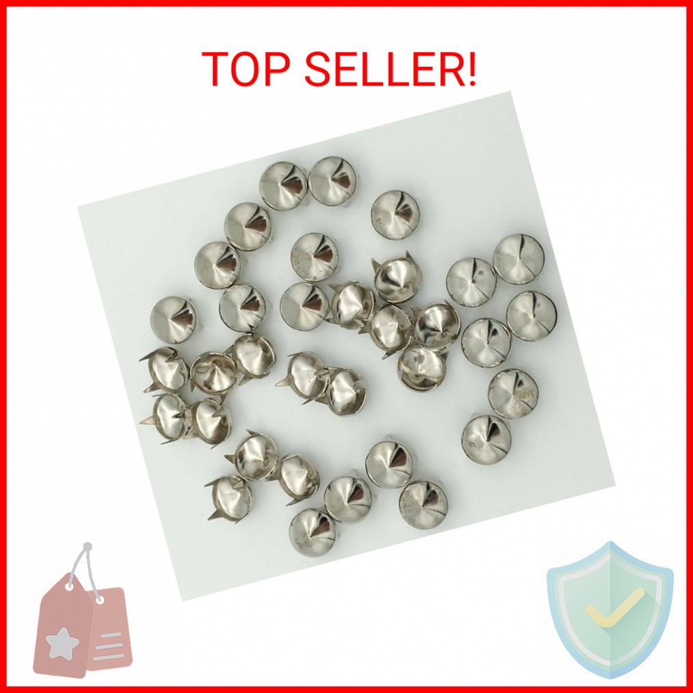 Newless 100pcs 9mm Cones DIY Leathercraft Metal Punk Studs Rivet Spikes Nailhead
