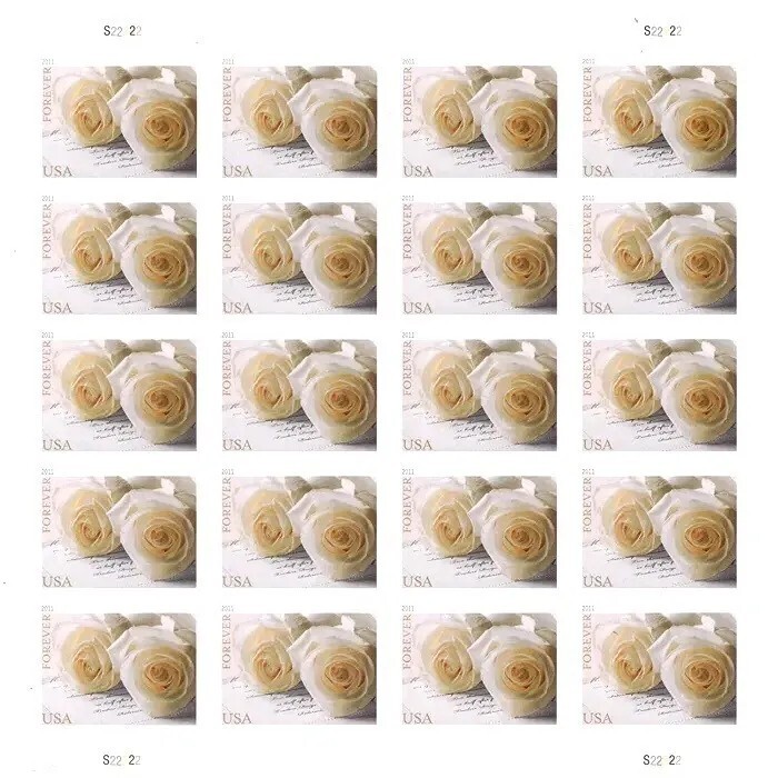 40 Wedding Rose Forever Stamps 2 SHEETS