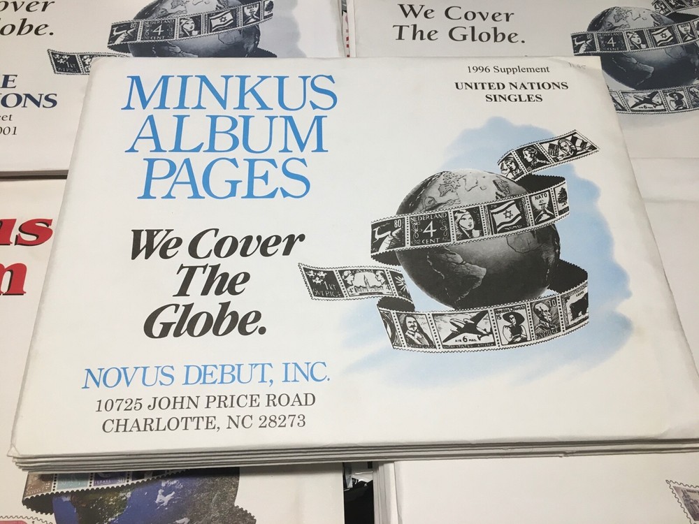 New Minkus United Nations Singles Stamp Album Supplement Pages- 1996
