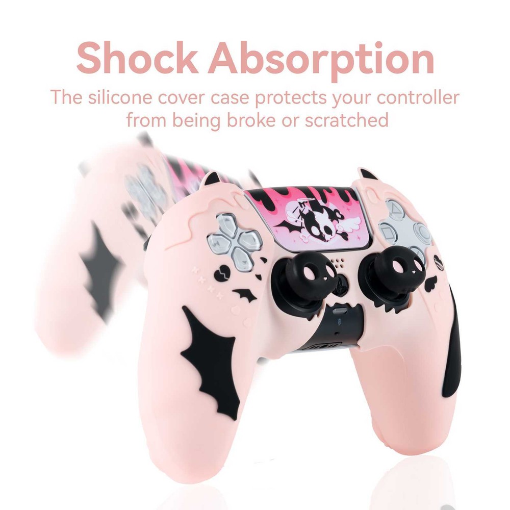GeekShare Skull Protective Case Cover for PS5 Controller Silicone Shell Skin