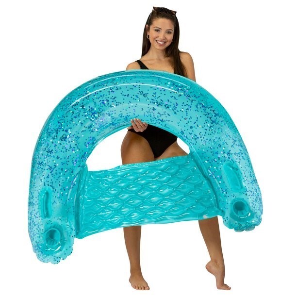 Glitter Aqua Sun Chair Float Blue Pool Candy
