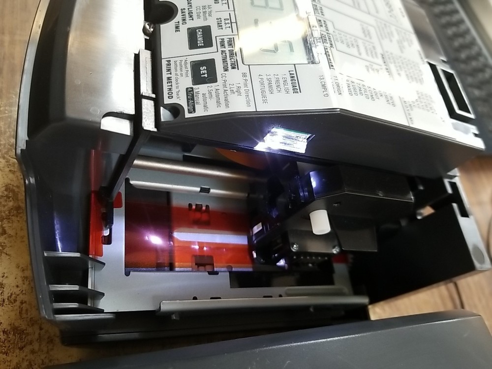 Lathem 1600E True-Align Stamp Work Time Clock with AC Adapter (No Key)