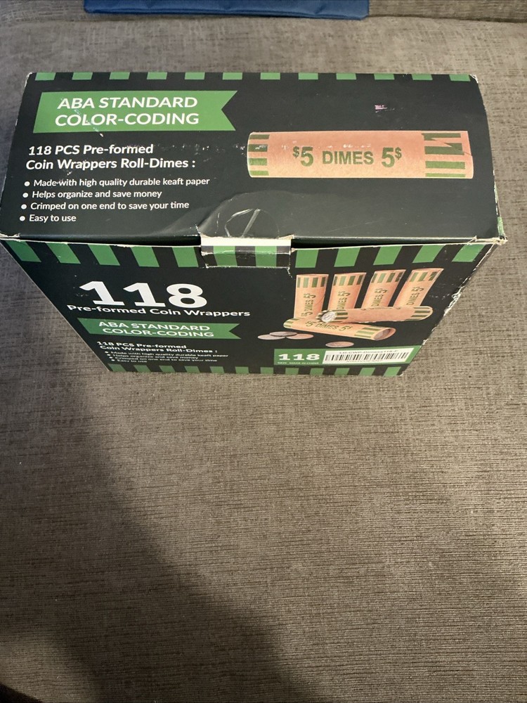 Dimes Coin Wrappers 118 Ct Preformed Rolls