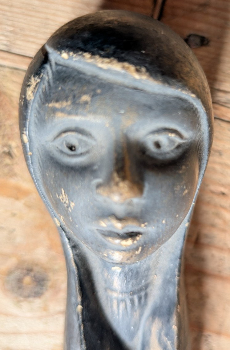 Native American Girl Ornament? - Art Nouveau Style Ceramic Wall Plaque Handmade?