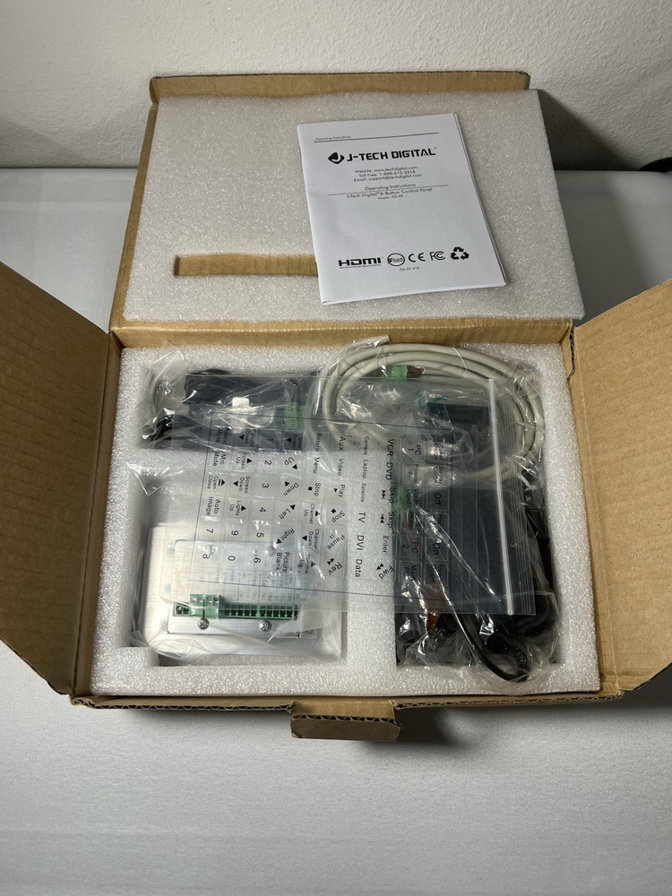 J-Tech Digital JTD-P8 AV Control Panel Wall Plate with RS232 and IR Control