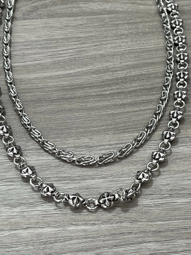 Wallet Chain Chrome Goth Y2k Style Hearts