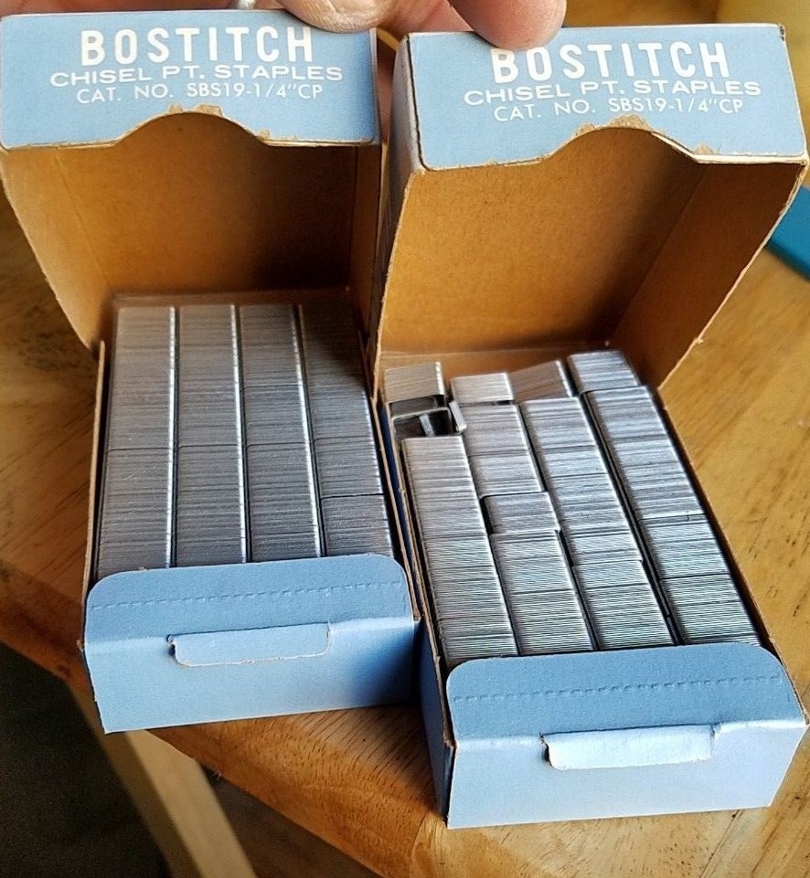 BOSTITCH TEXTRON STANDARD CHISEL POINT STAPLES 5000pc. MADE IN THE U.S.A