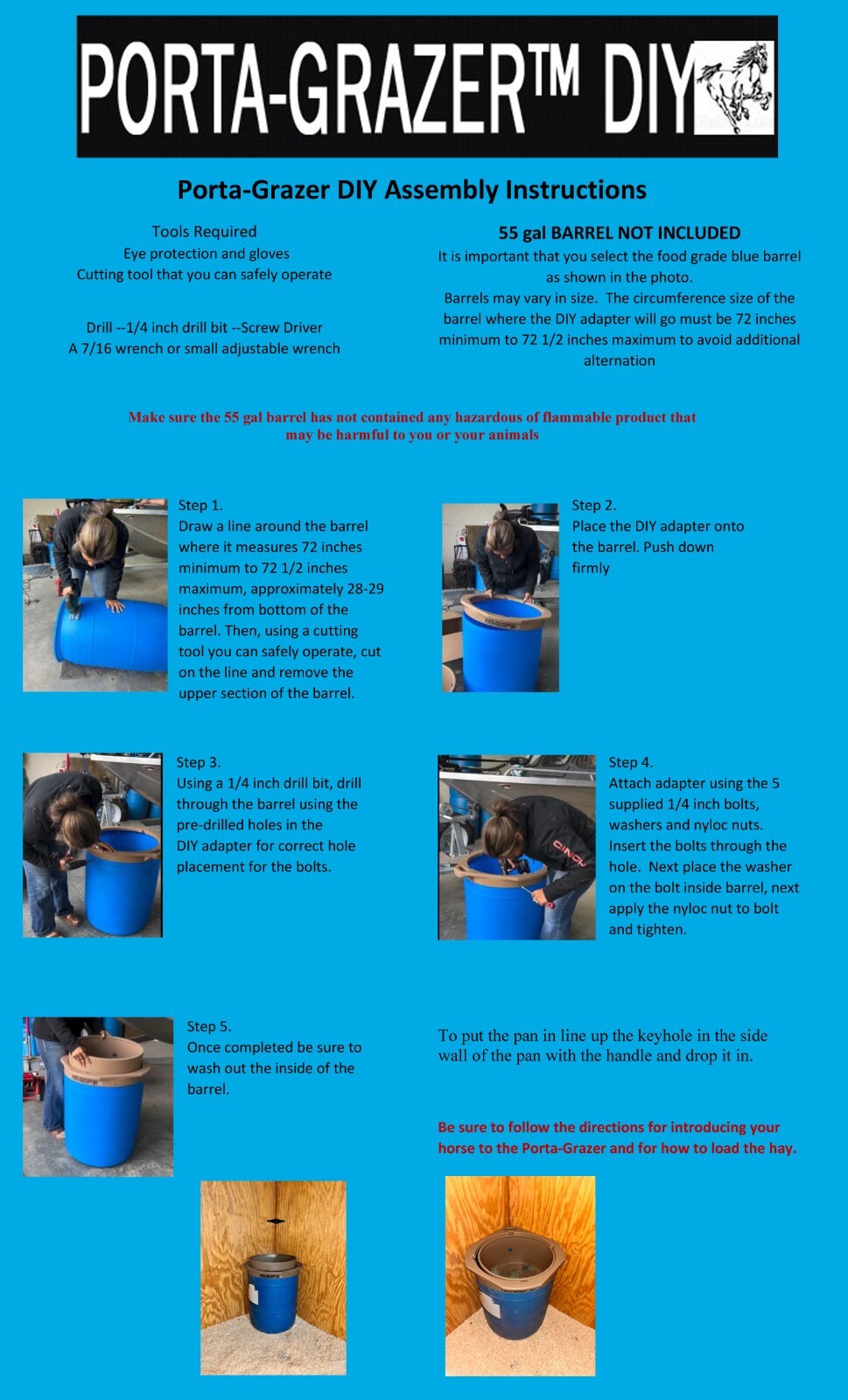 Porta-Grazer DIY Slow hay horse feeder