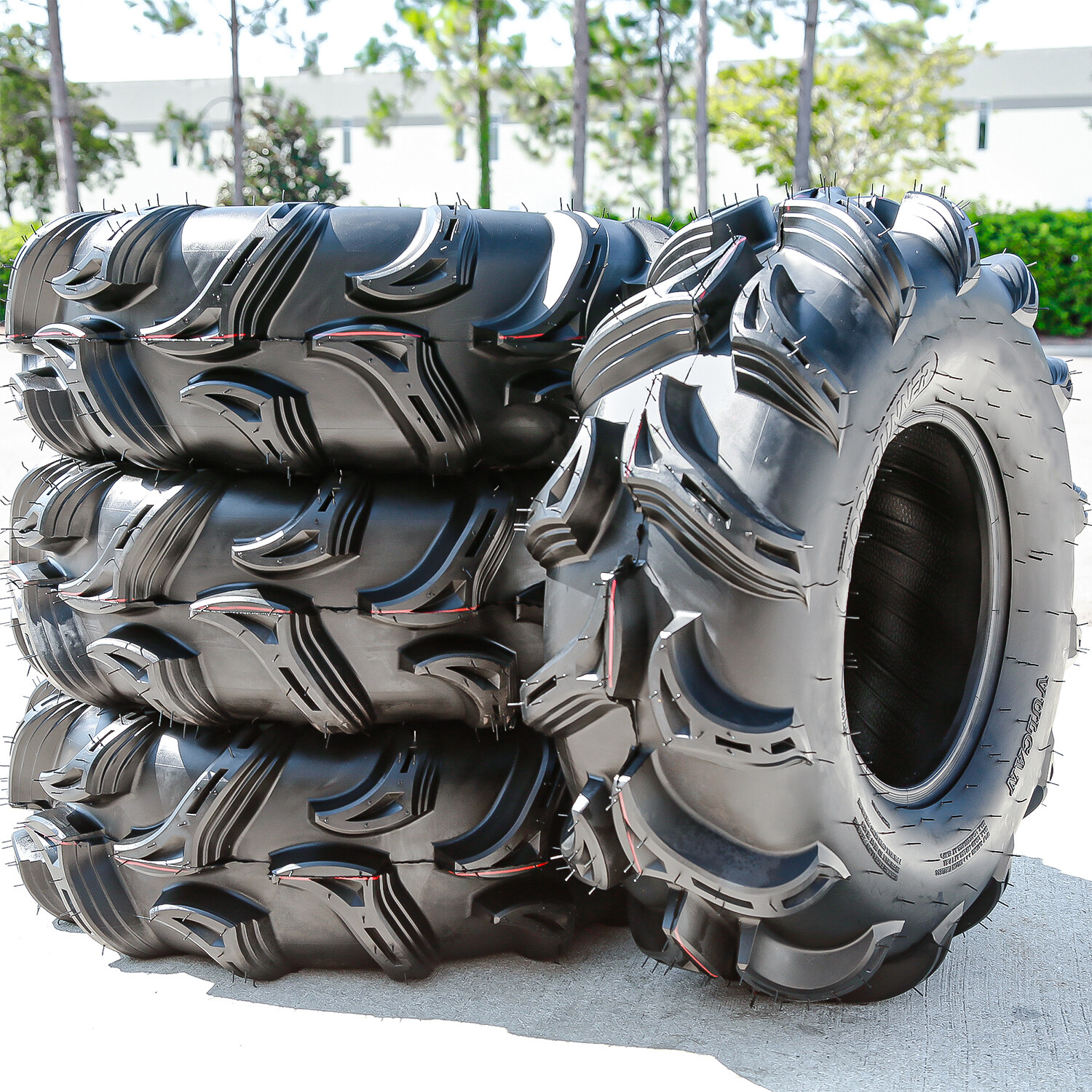 4 Forerunner Vulcan 28x9.00-14 28x9-14 28x9x14 52F 6 Ply M/T Mud ATV UTV Tires