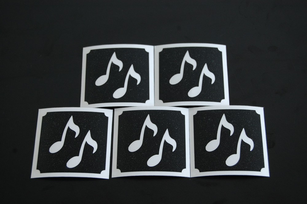 Music Notes Make Up Stencil- 5 Pack