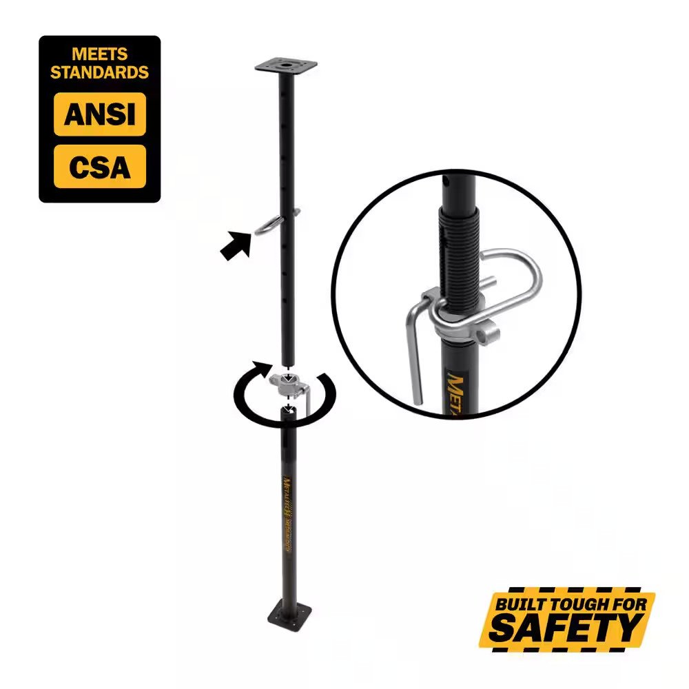 66 In. to 120 In. Medium Duty Adjustable Shoring Jack Post