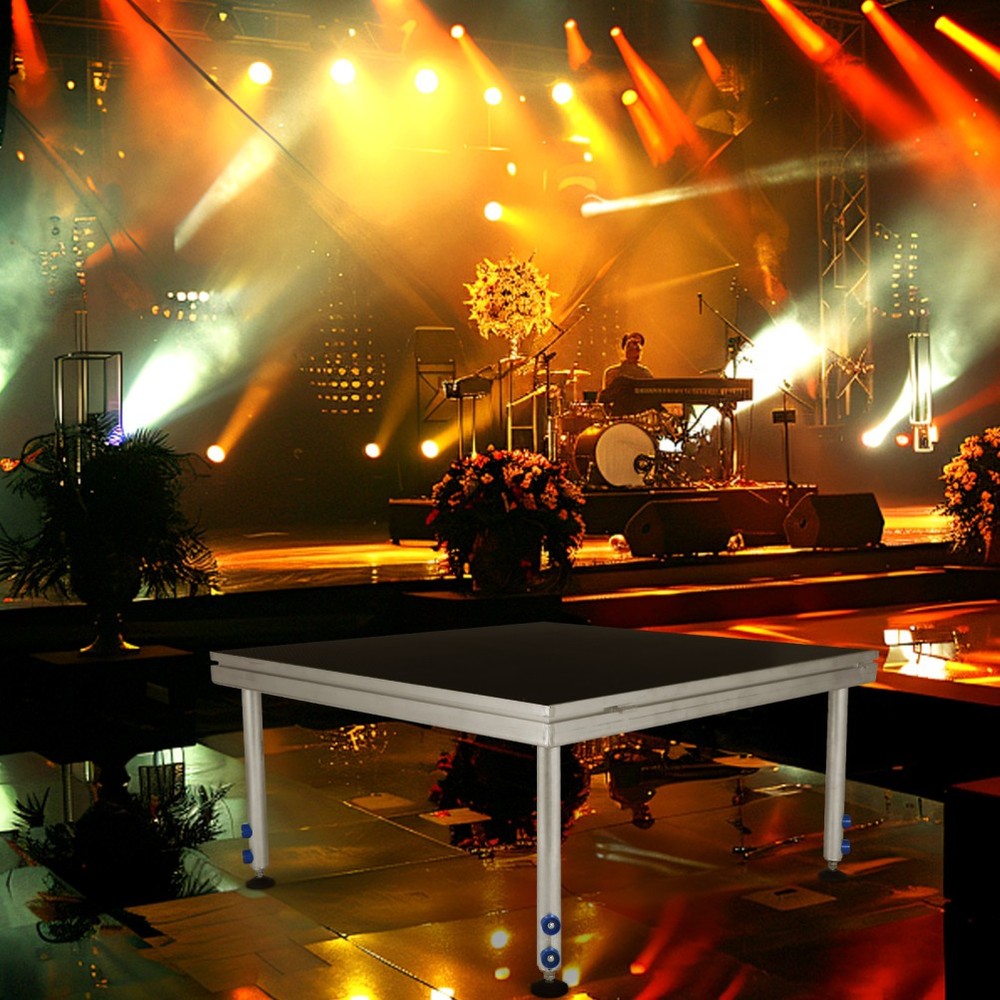 4×4 ft Portable Stage Platform Adjustable Height Stage & Foldable Legs 24''-40''
