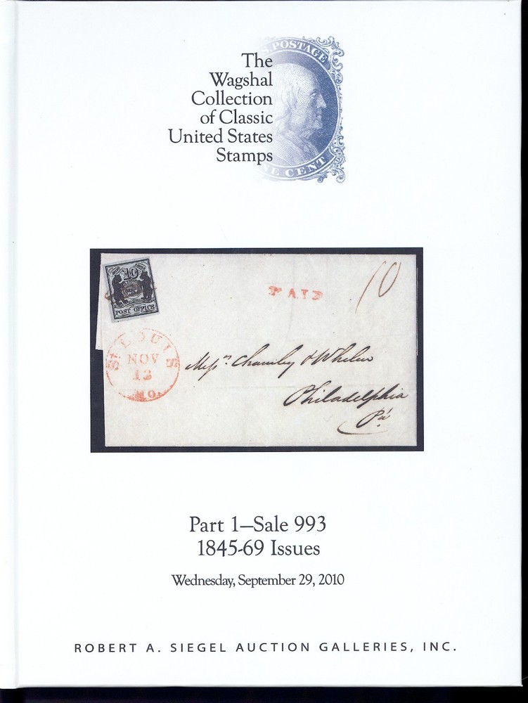 Auction Catalog: Siegel Wagshal Collection Part 1. Sep. 2010. Hardbound 142 pp.