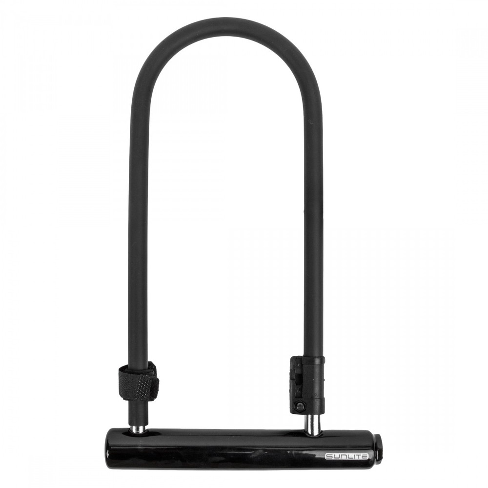 Sunlite U-Lock with Hardened Shackle, Weatherproof Coating & 3 Keys, Bracket