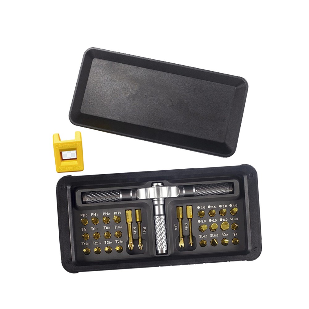 30 in 1 T-Type Multi-Purpose Ratchet Screwdriver Bits Set DIY Toolbox