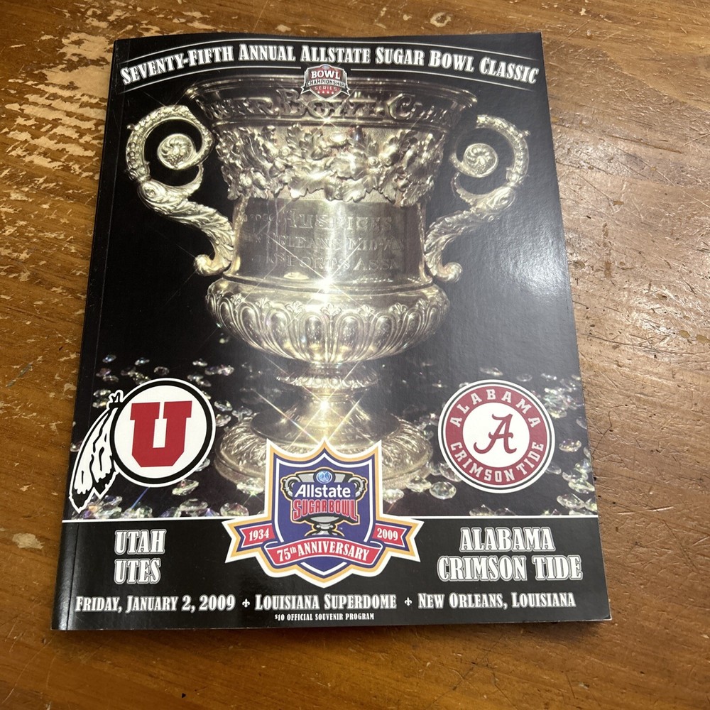 2009 Sugar Bowl Program   Utah vs Alabama