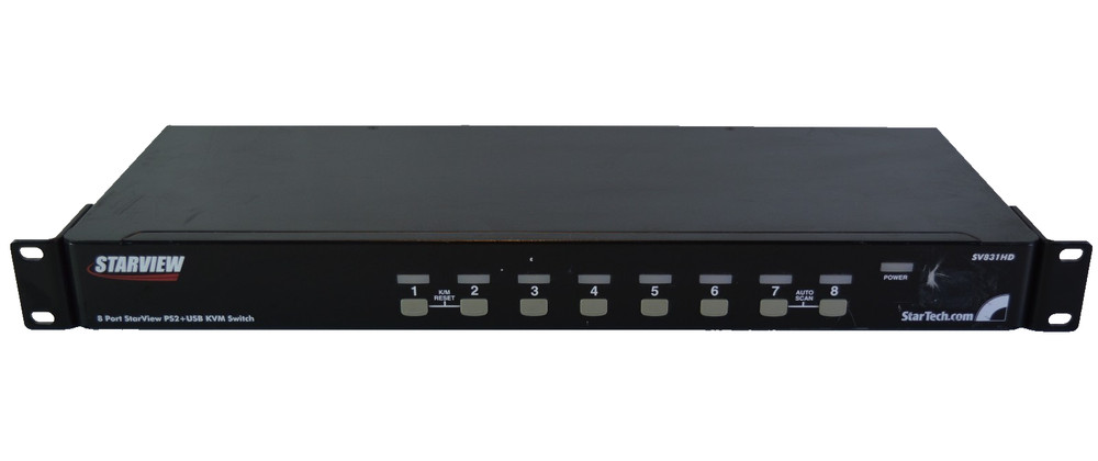StarTech Starview SV831HD 8-Port External KVM Switch PS/2 - Pro Rack Mountable