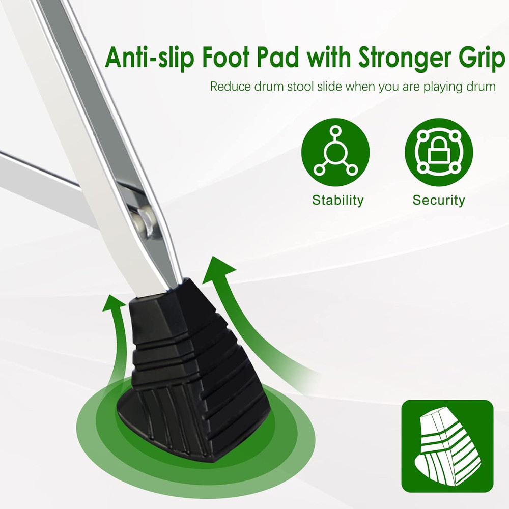 Drum Throne Drum Seat Height Adjustable,Rotatable Padded Drum Stools Motorcycle