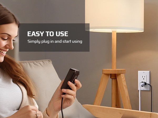 Lamp Dimmer Switch Plug In Slide Control for Dimmable LED Lights 5FT Cord