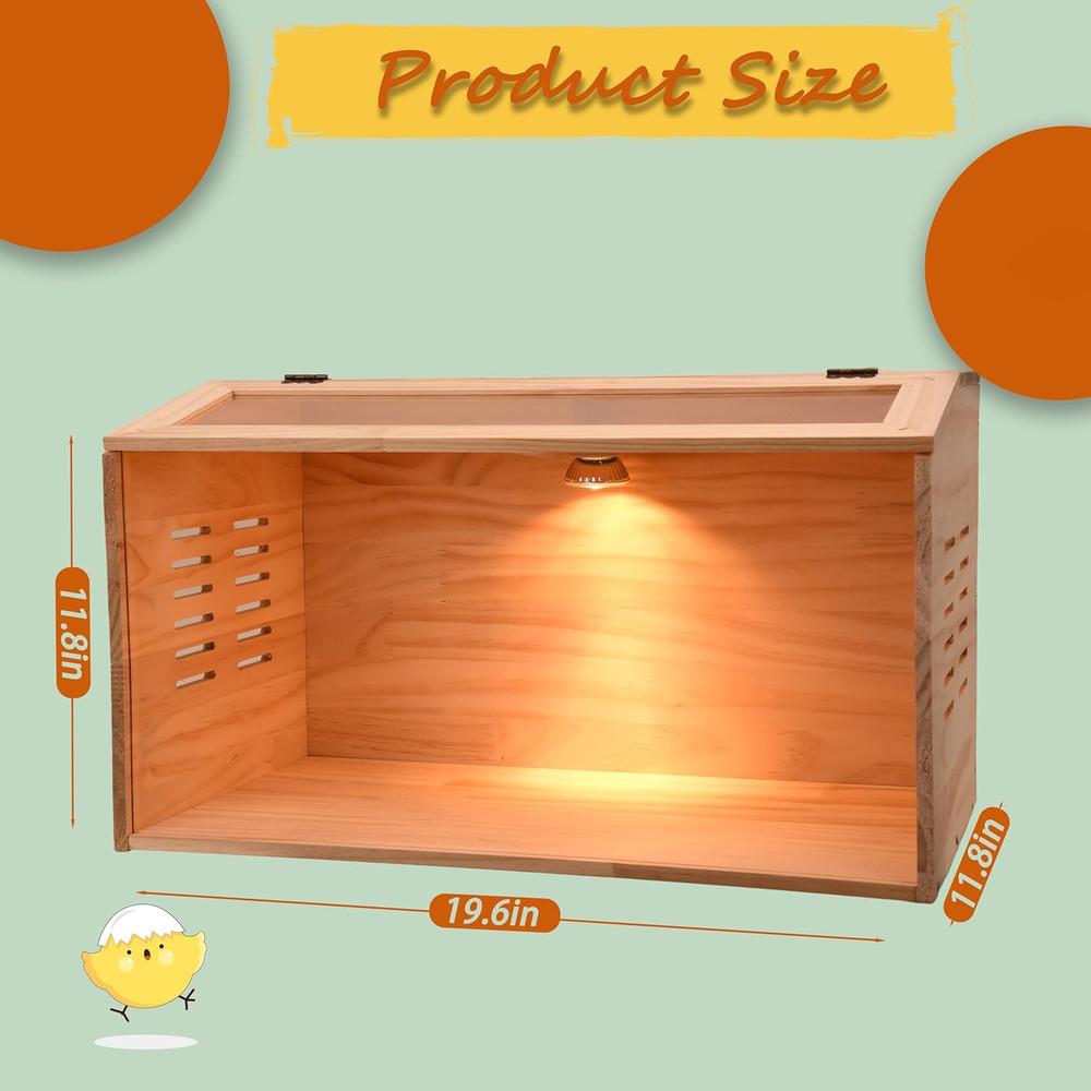 Brooder Box for Chicks Chicken Heater Poultry Brooder 19.7*12*12 inch